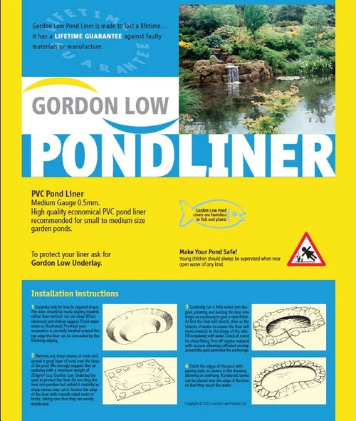 Gordon Low PVC Pond Liner 8 X 8m - Image 3