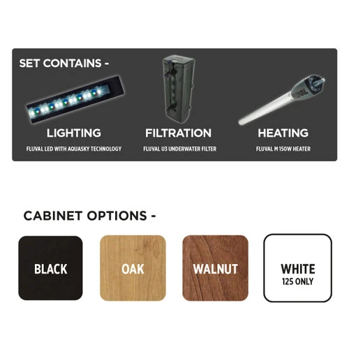 Fluval Roma 125 Black Aquarium & Cabinet - Image 3