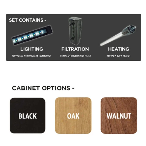 Fluval Roma 200 Oak Aquarium & Cabinet - Image 3